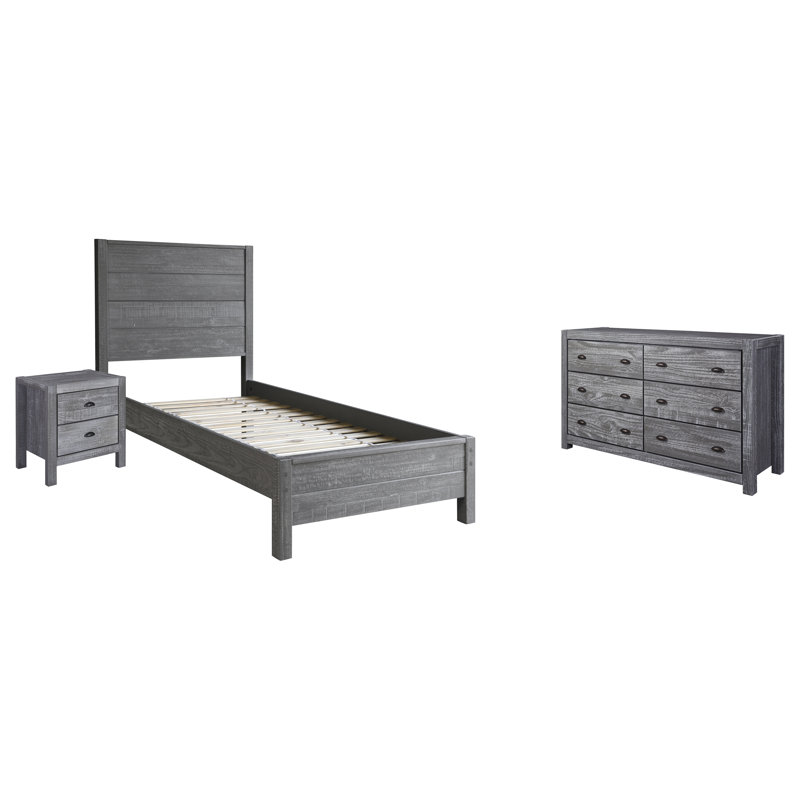 Grain Wood Furniture Solid Wood Standard 3 Piece Configurable Bedroom